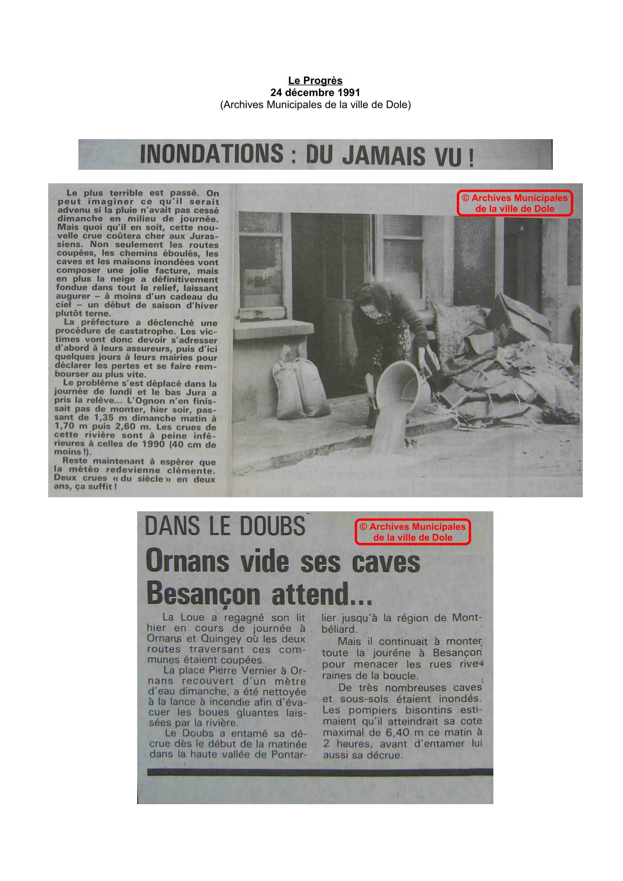 Journal - Le Progrès - 1991 – Région
