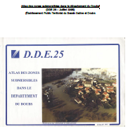 Atlas des zones submersibles dans le département du Doubs - Juillet 1995