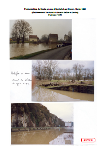 Photographies du Doubs en crue à Rochefort-sur-Nenon - février 1990