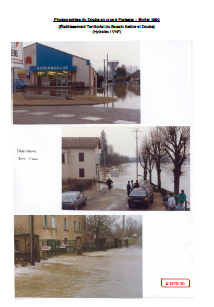 Photographies du Doubs en crue à Fraisans – février 1990