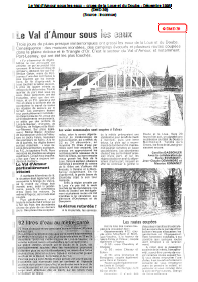 Le Val d'Amour sous les eaux – crues de la Loue et du Doubs - Décembre 1995