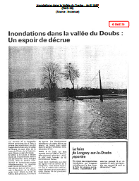 Inondations dans la Vallée du Doubs - Avril 1983