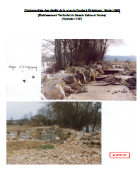 Photographies des dégâts de la crue du Doubs à Etrépigney - février 1990