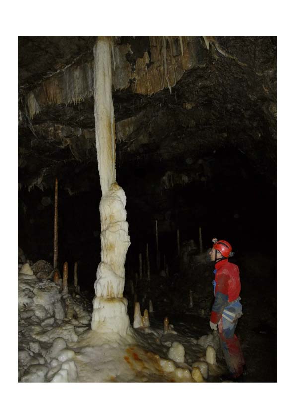 Coalescence entre une stalactite et une stalagmite.

Photo prise dans la grotte des 1001 nuits (B. Losson)