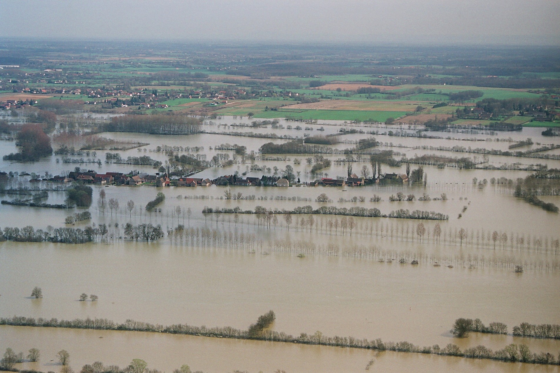 Crue de la Saône en 2001 à St Germain-du-Plain