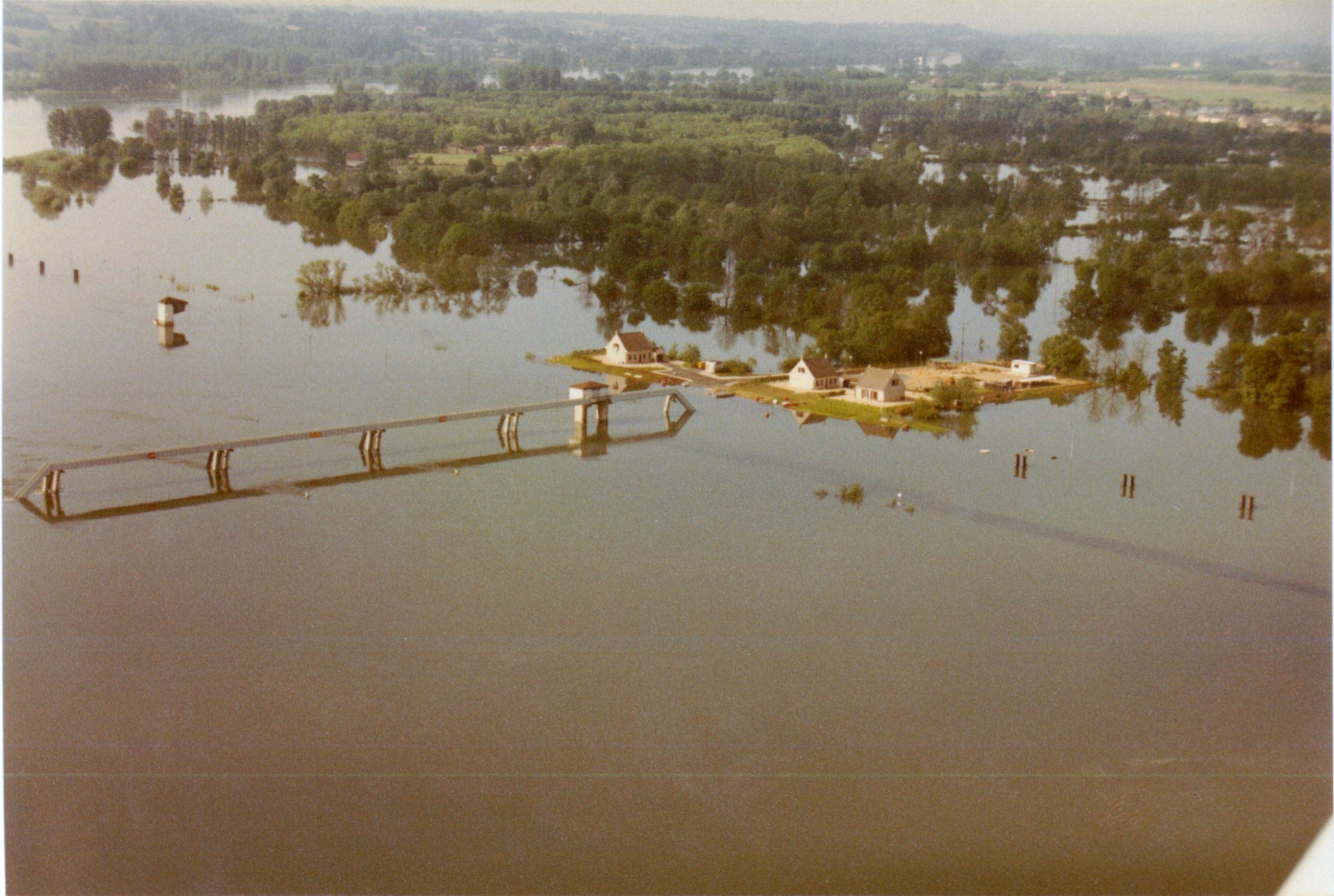 Crue de la Saône en 1983 à Dracé