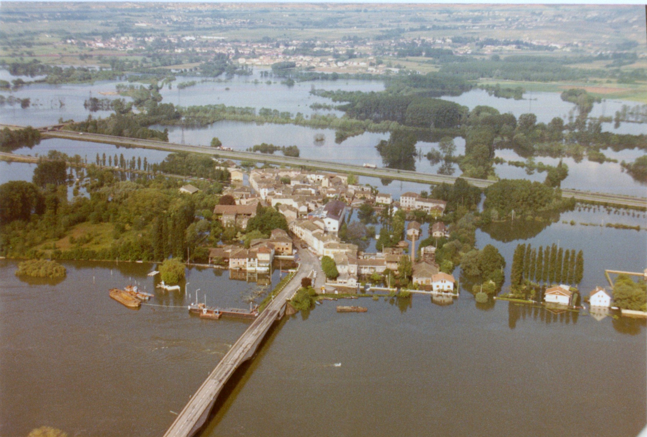 Crue de la Saône en 1983 à Saint-Symphorien-d’Ancelles