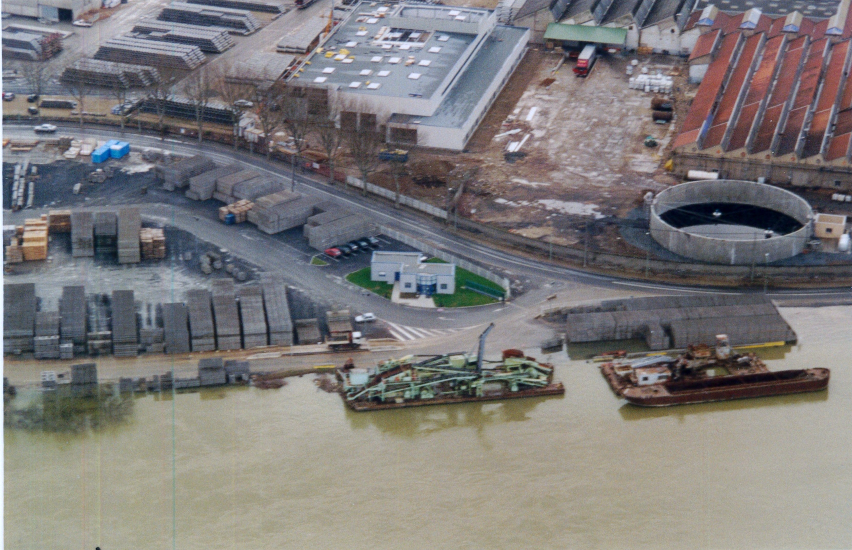 Crue de la Saône en 2001 à Villefranche-sur-Saône