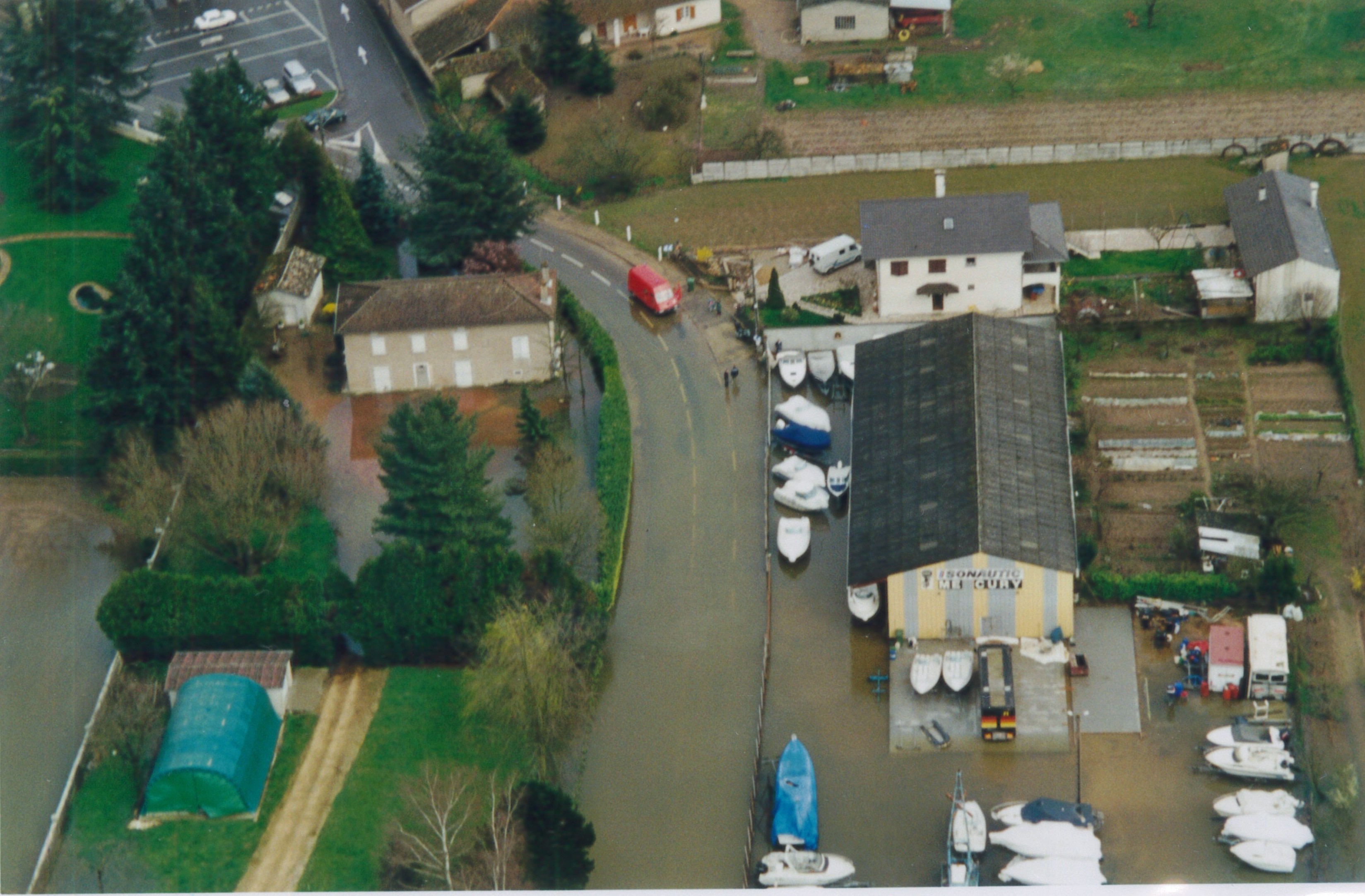 Crue de la Saône en 2001 à Replonges