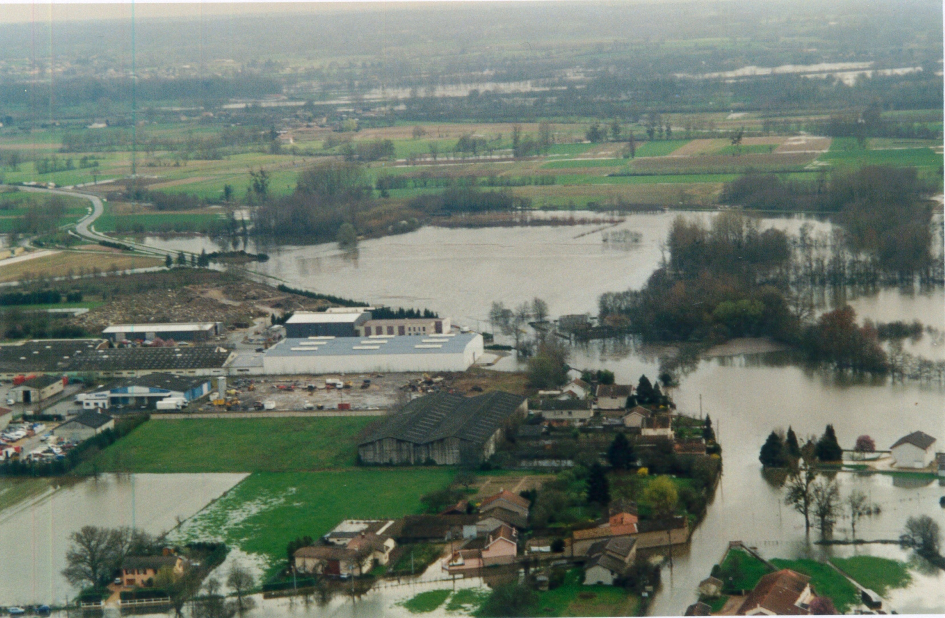 Crue de la Saône en 2001 à Replonges