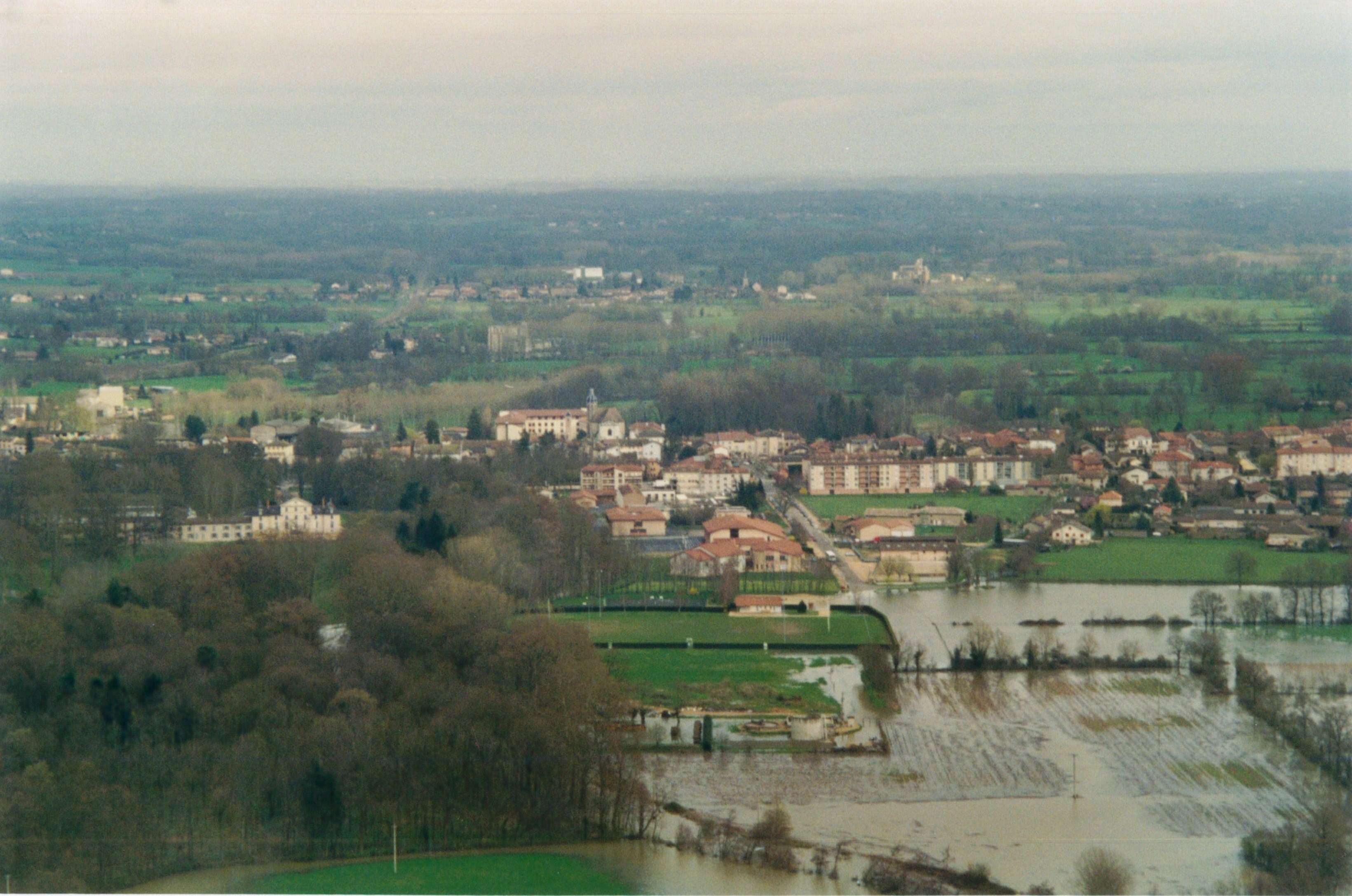 Crue de la Saône en 2001 à Pont-de-Veyle