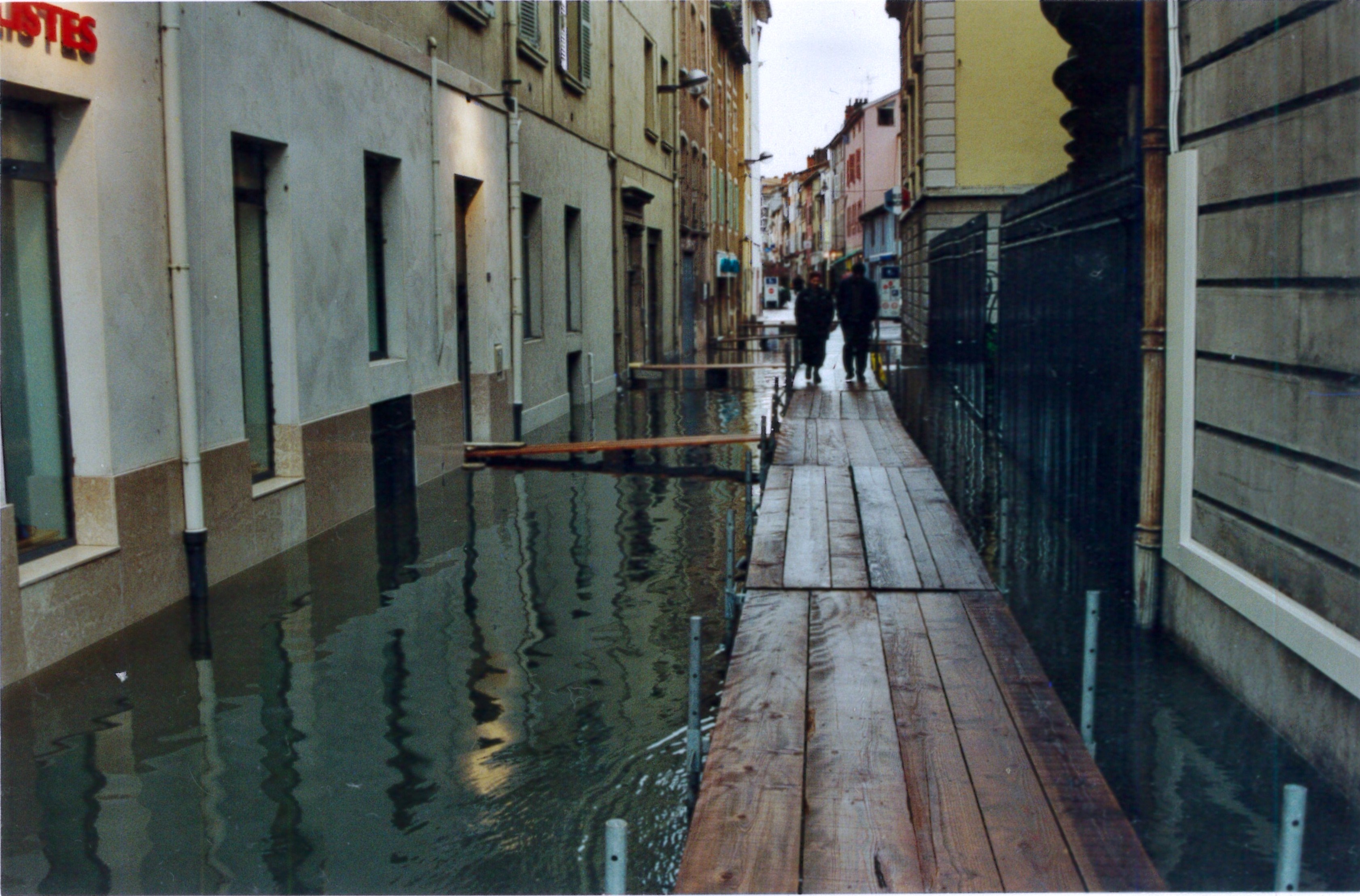 Crue de la Saône en 2001 à Mâcon