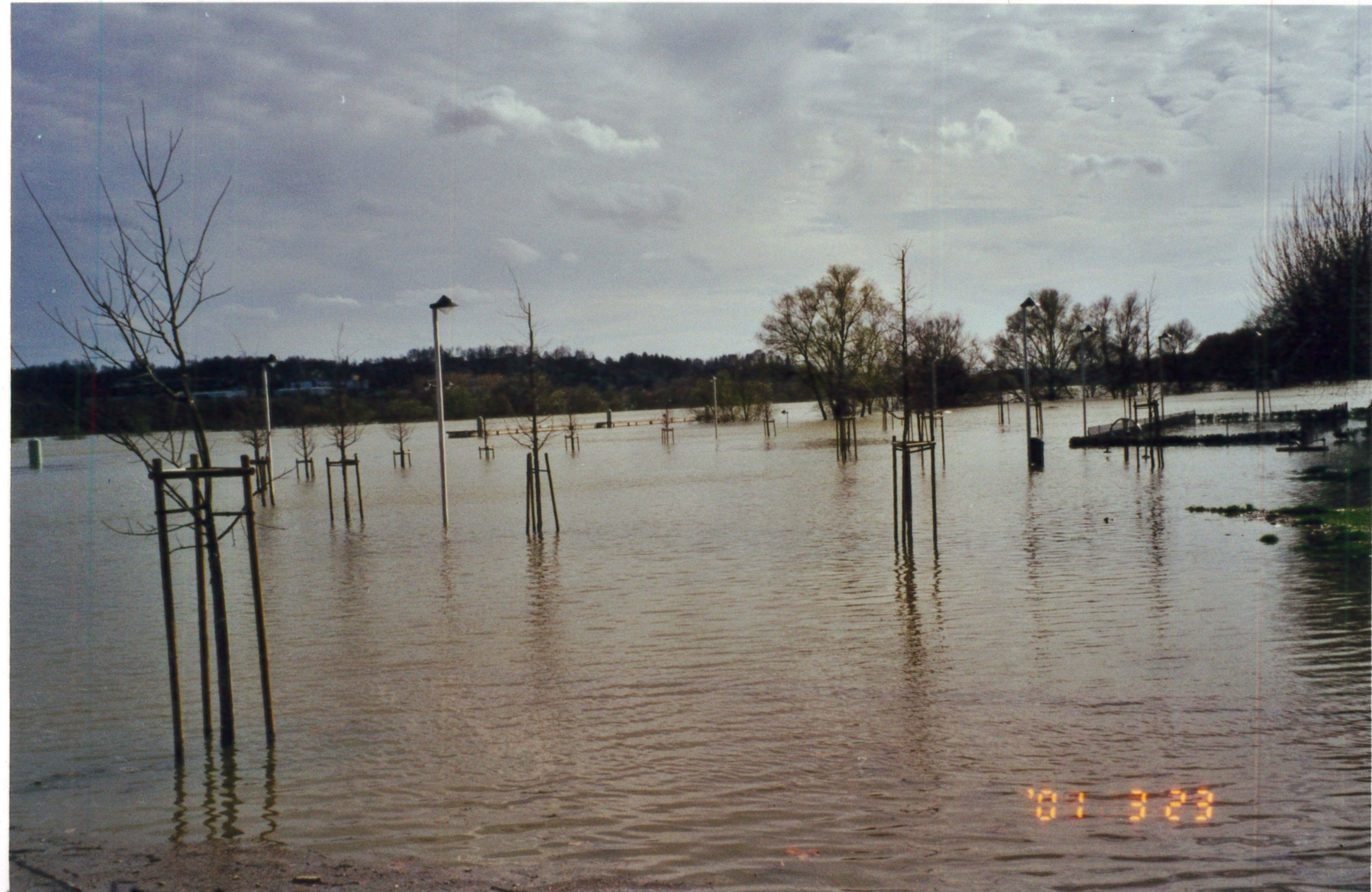 Crue de la Saône en 2001 à Tournus