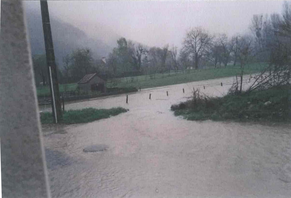 Crue de la Seille en 2005 à Nevy-sur-Seille