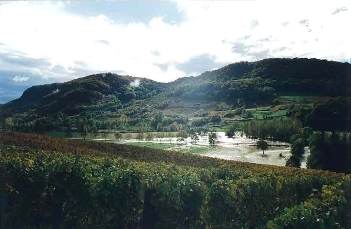 Crue de la Seille en octobre 1999 à Nevy-sur-Seille