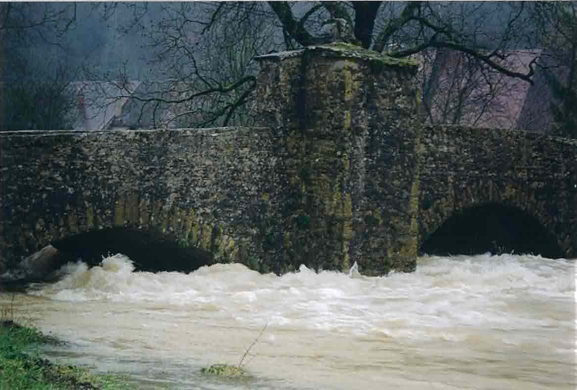 Crue de la Seille en octobre 1999 à Nevy-sur-Seille