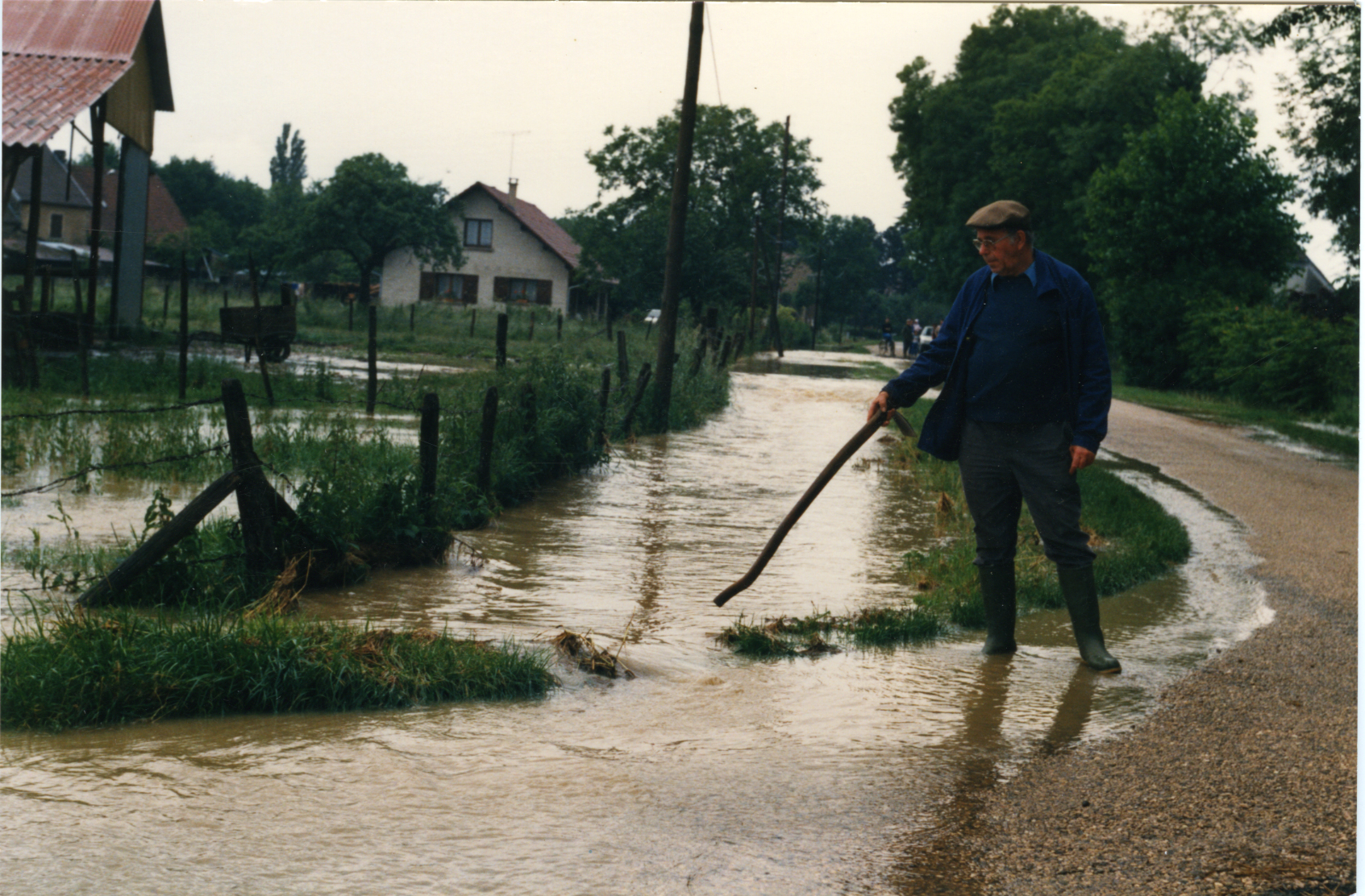 Crue de la Seille en 1988 à Ruffey-sur-Seille