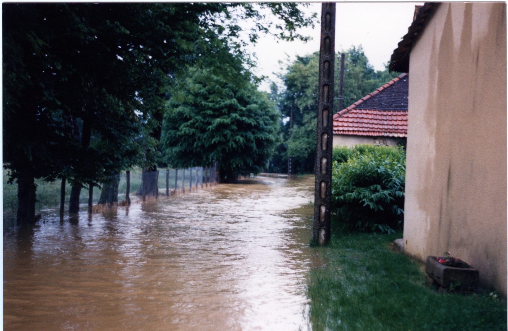 Crue de la Seille en 1988 à Ruffey-sur-Seille
