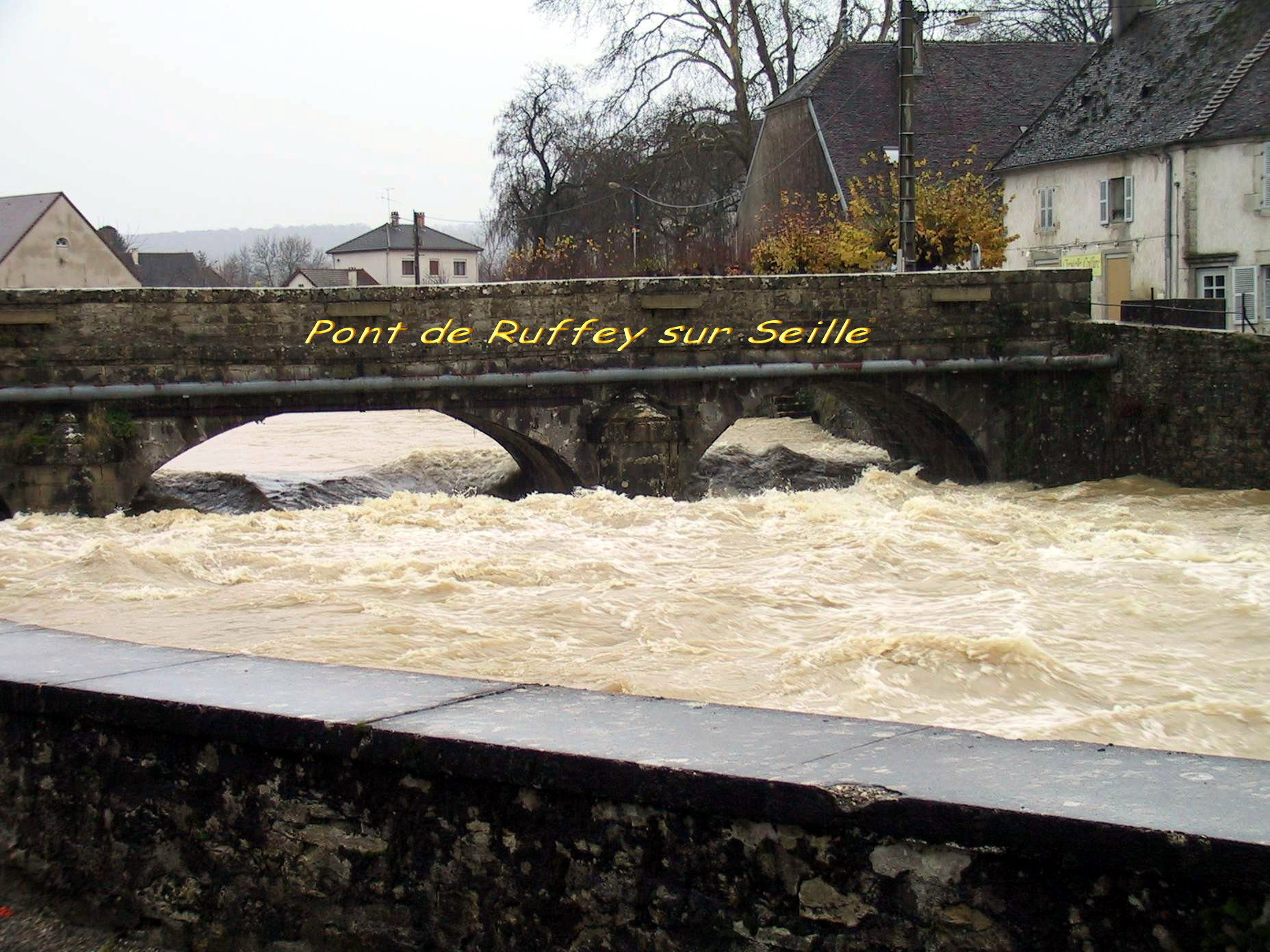 Crue de la Seille en 2002 à Ruffey-sur-Seille