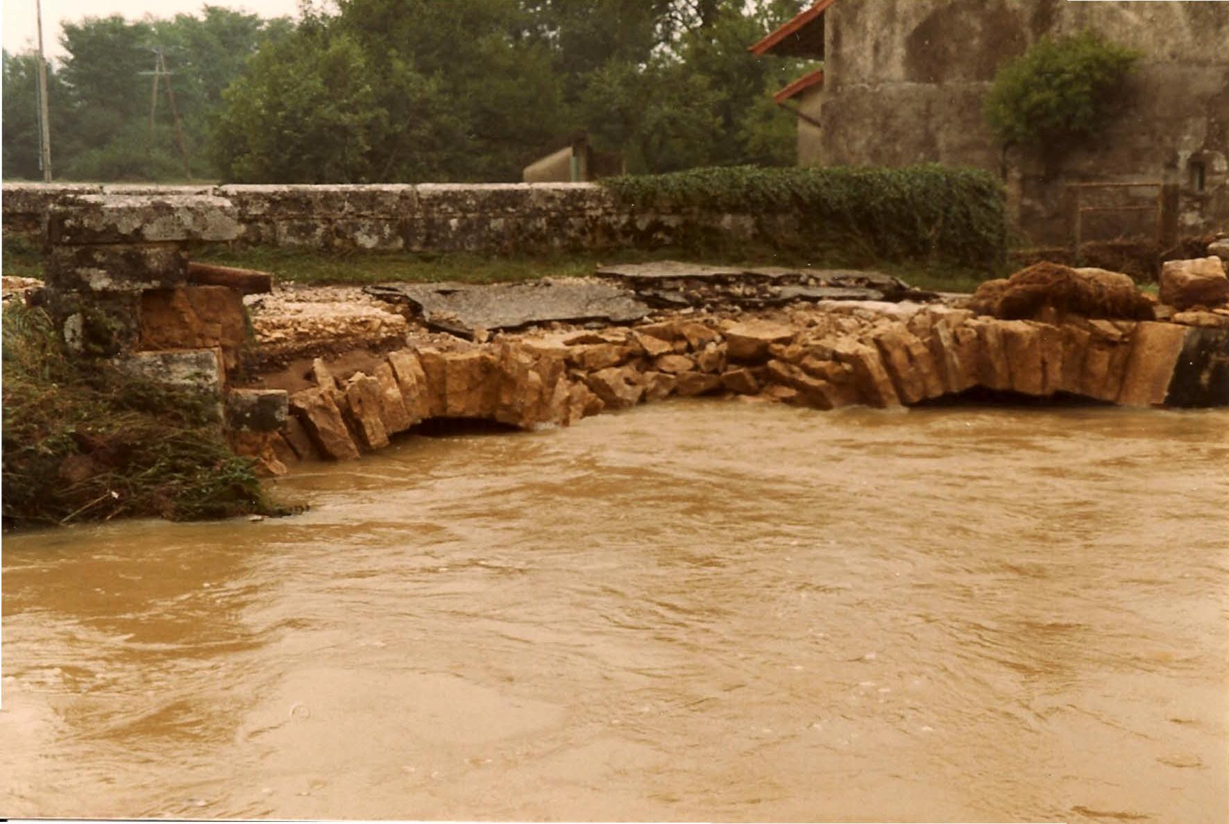 Crue de la Seille en 1981 à Ruffey-sur-Seille