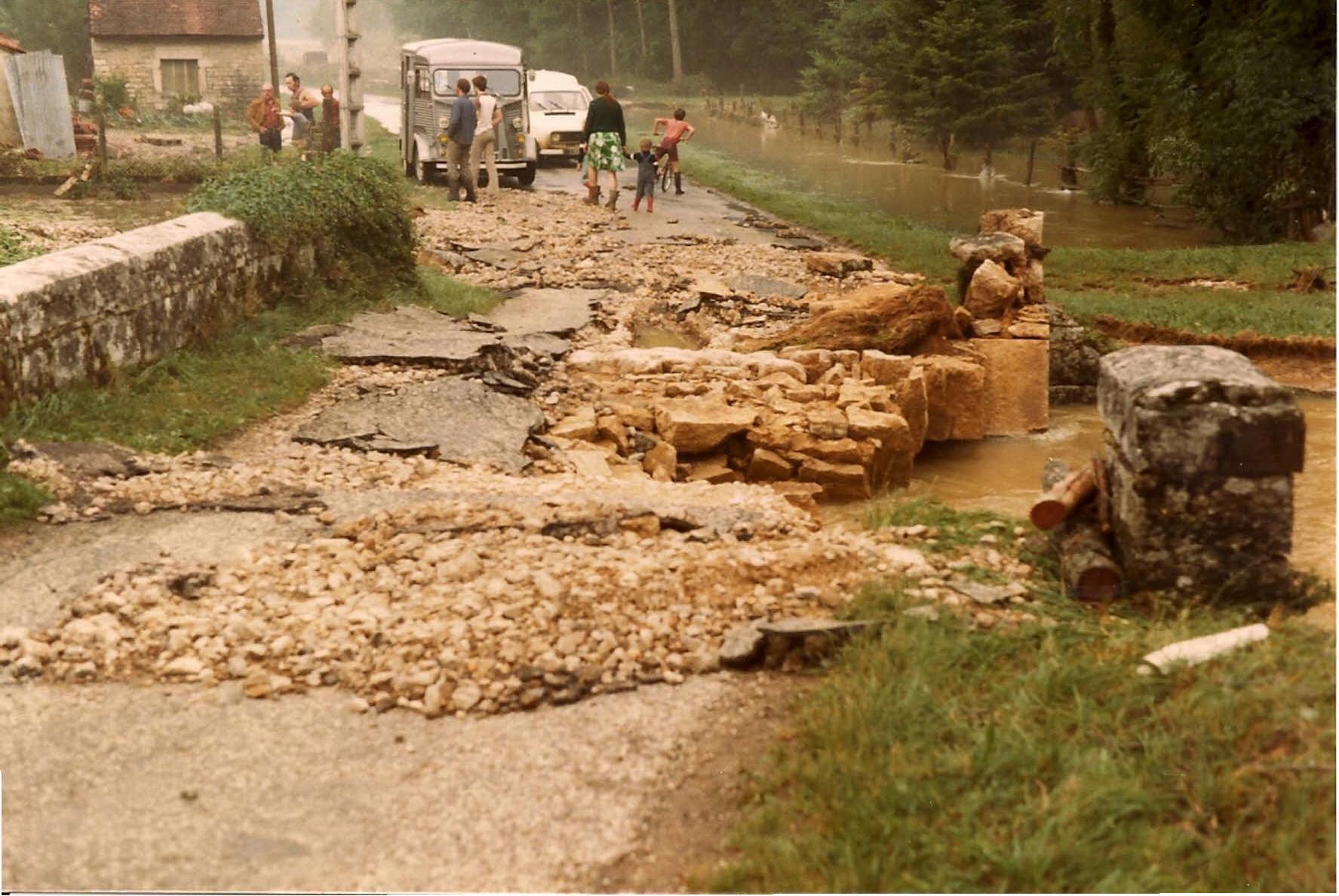 Crue de la Seille en 1981 à Ruffey-sur-Seille