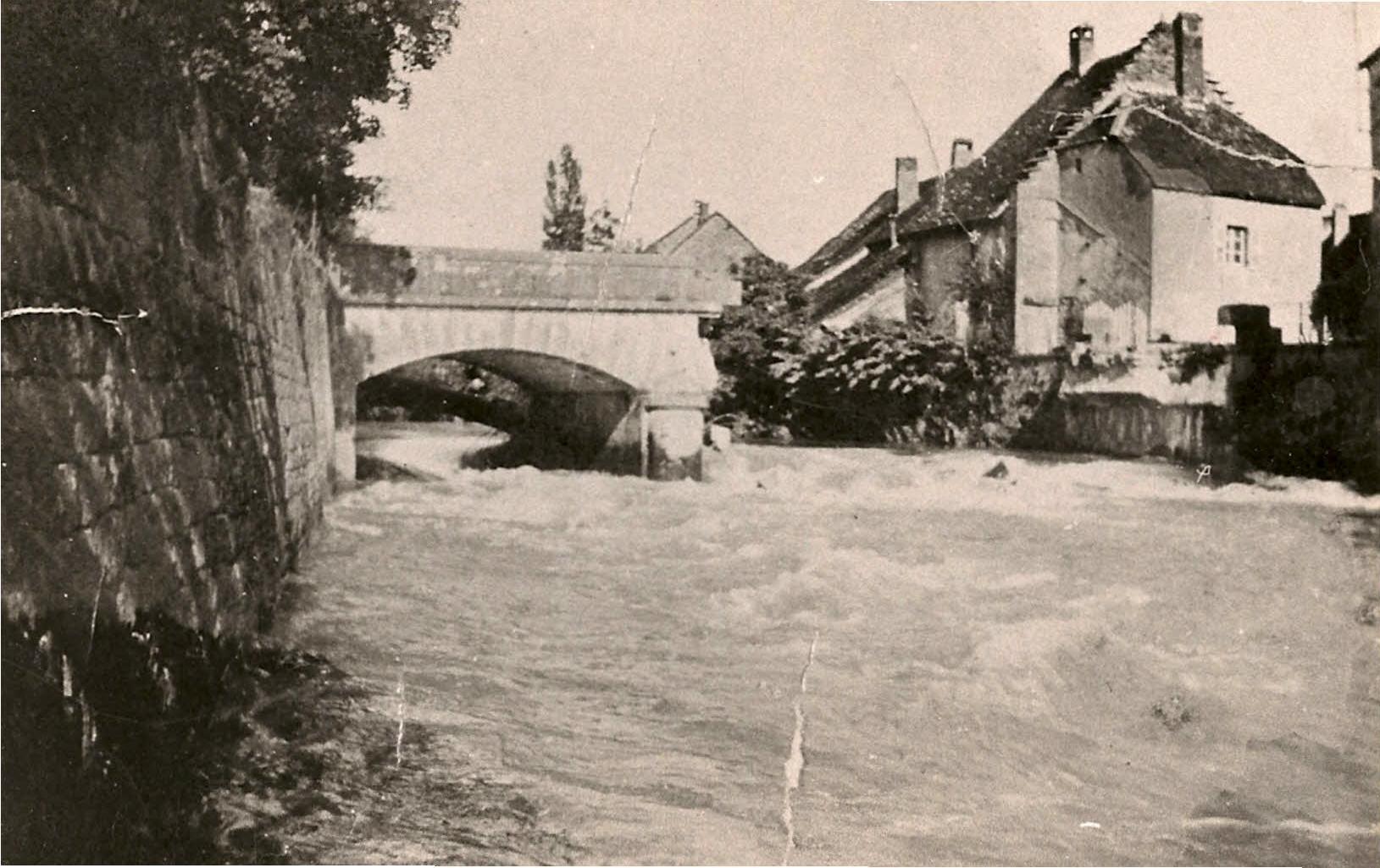 Crue de la Seille en 1935 à Ruffey-sur-Seille