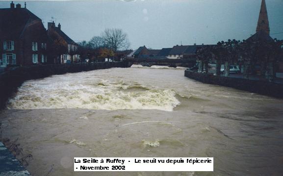 Crue de la Seille en 2002 à Ruffey-sur-Seille