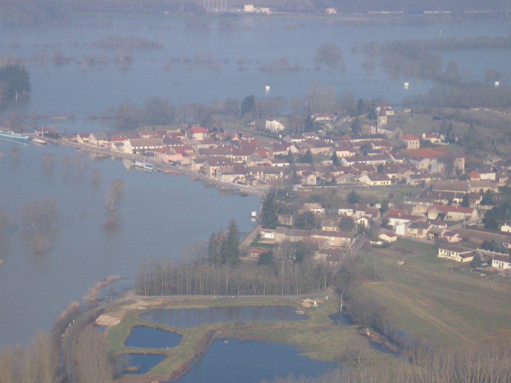 Crue de la Saône en 2006 à La Truchère