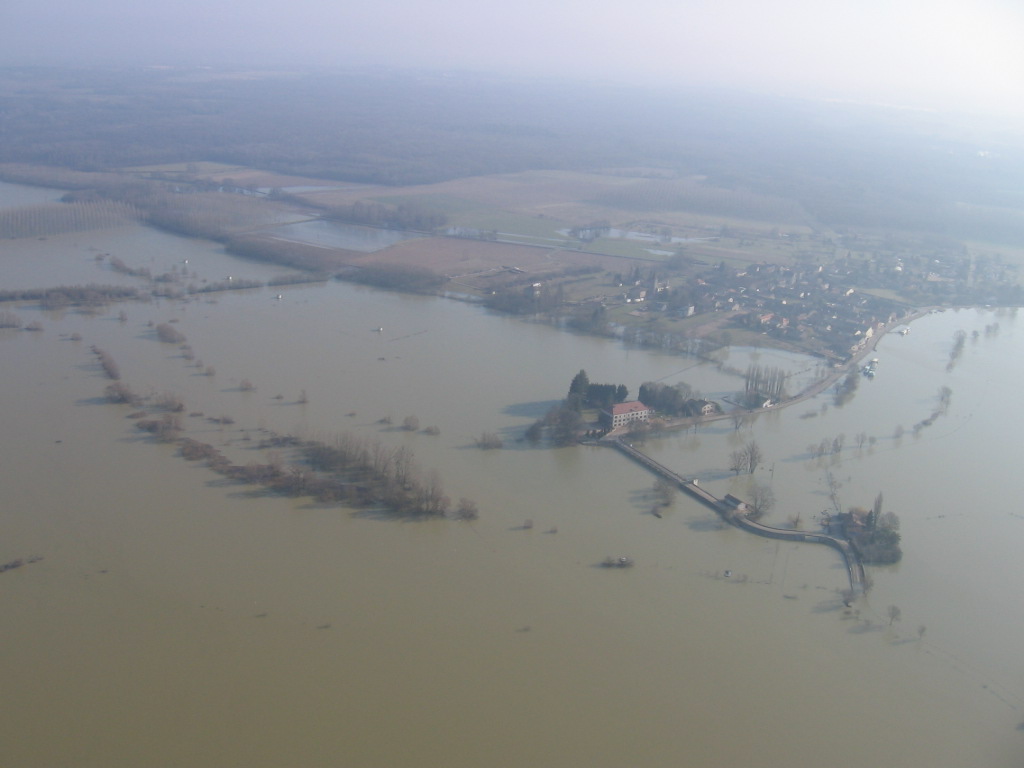 Crue de la Saône en 2006 à La Truchère