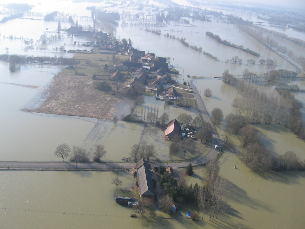Crue de la Saône en 2006 à St Germain-du-Plain