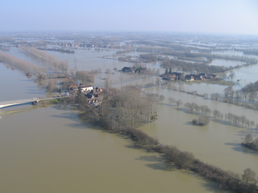 Crue de la Saône en 2006 à St Germain-du-Plain