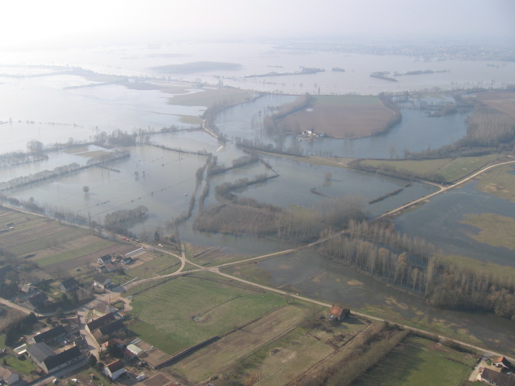 Crue de la Saône en 2006 à Epervans