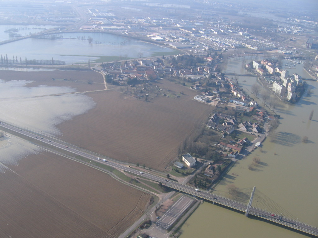 Crue de la Saône en 2006 à Saint-Marcel