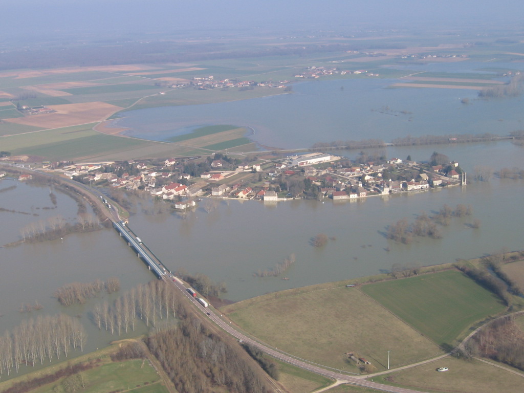 Crue de la Saône en 2006 à Allerey-sur-Saône
