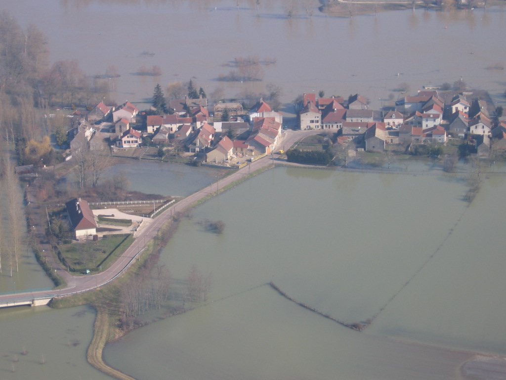 Crue de la Saône en 2006 à Les Bordes
