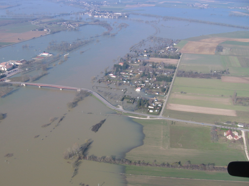 Crue de la Saône en 2006 à Bragny-sur-Saône