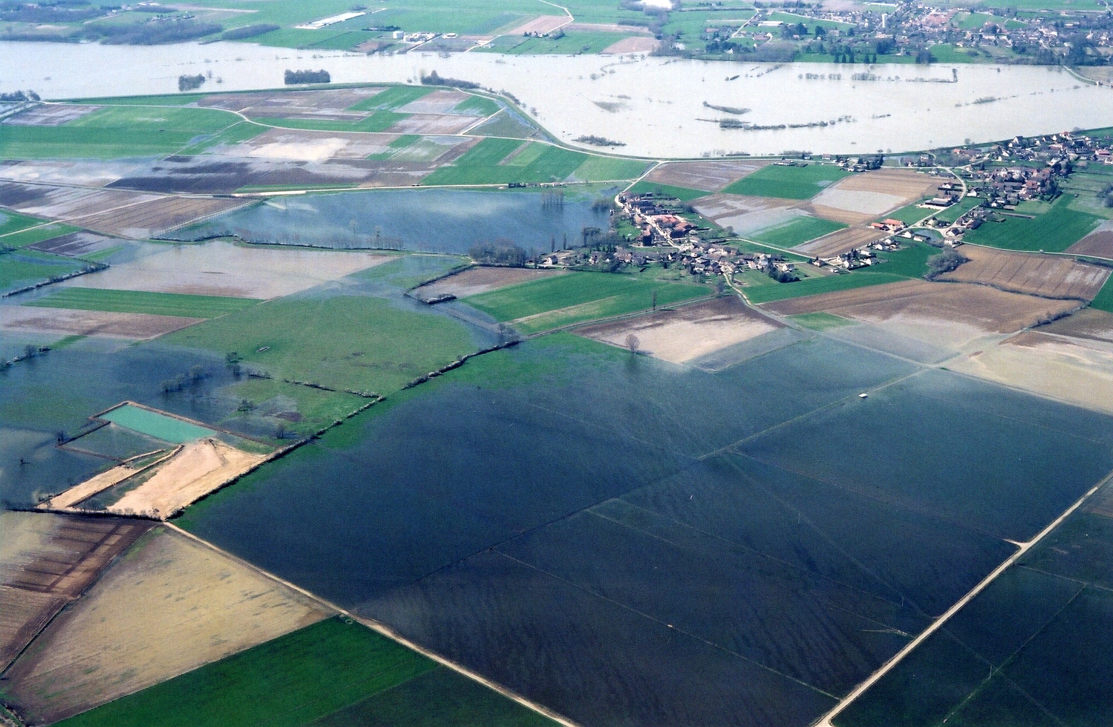 Crue de la Saône en 2001 à Verjux