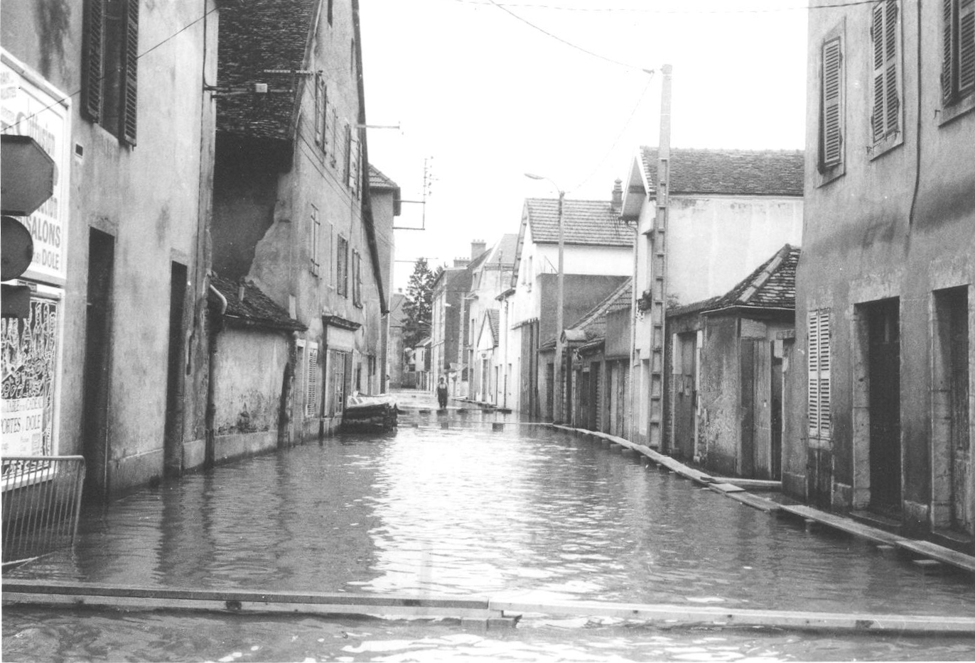 Crue de la Saône en 1982 à Auxonne