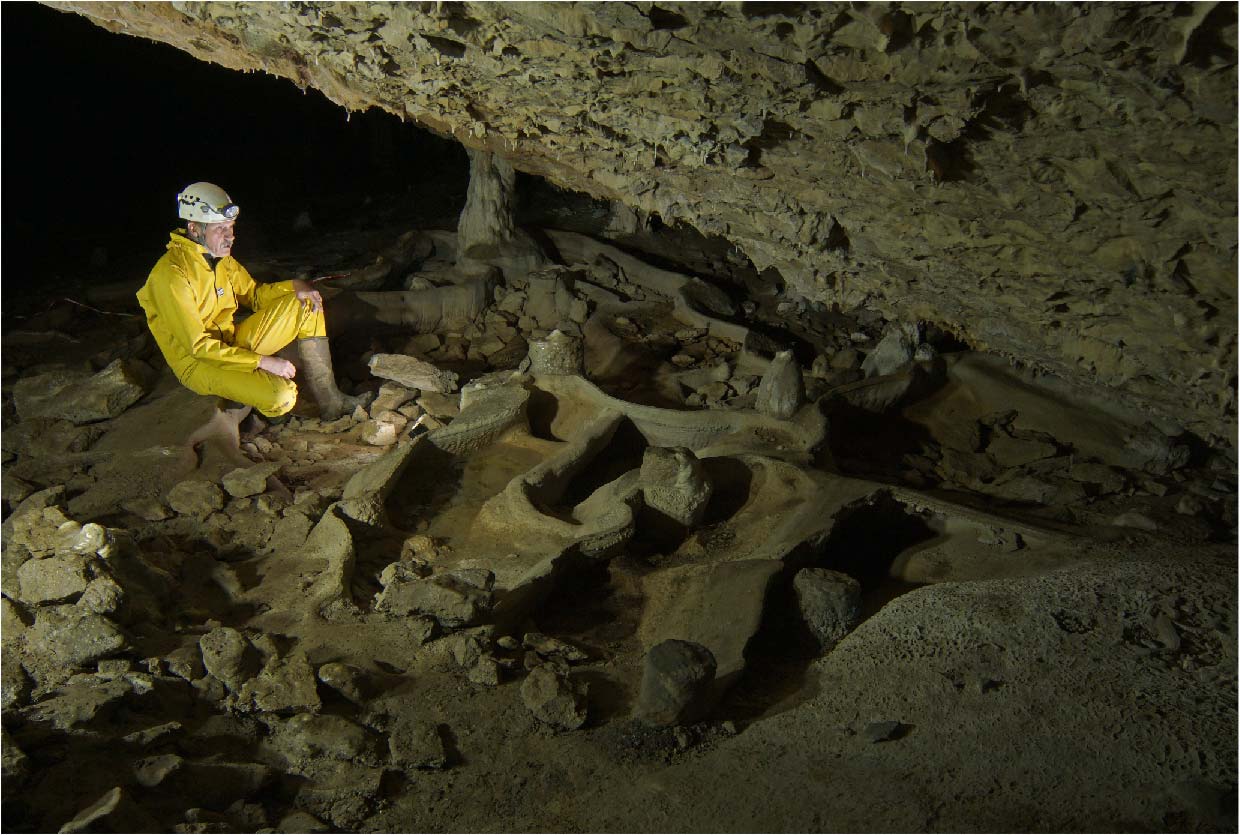 Barrages de calcite qui se présentent sous la forme de bassins superposés.

Photo prise dans la grotte du Grosbois (source : Guy Decreuse)
Site du photographe : https://www.flickr.com/photos/73270743@N02/