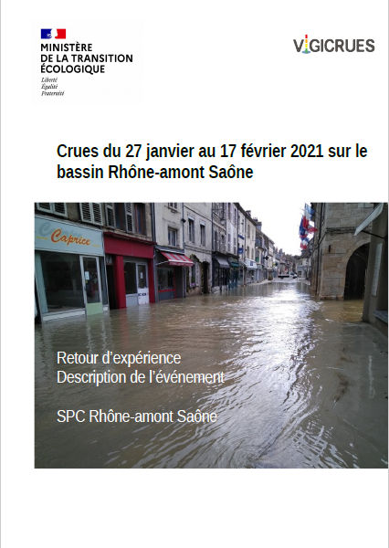 Retour d'expérience simplifié du SPC Rhône-amont Saône sur l'épisode de crues du 27 janvier au 17 février 2021 sur le bassin