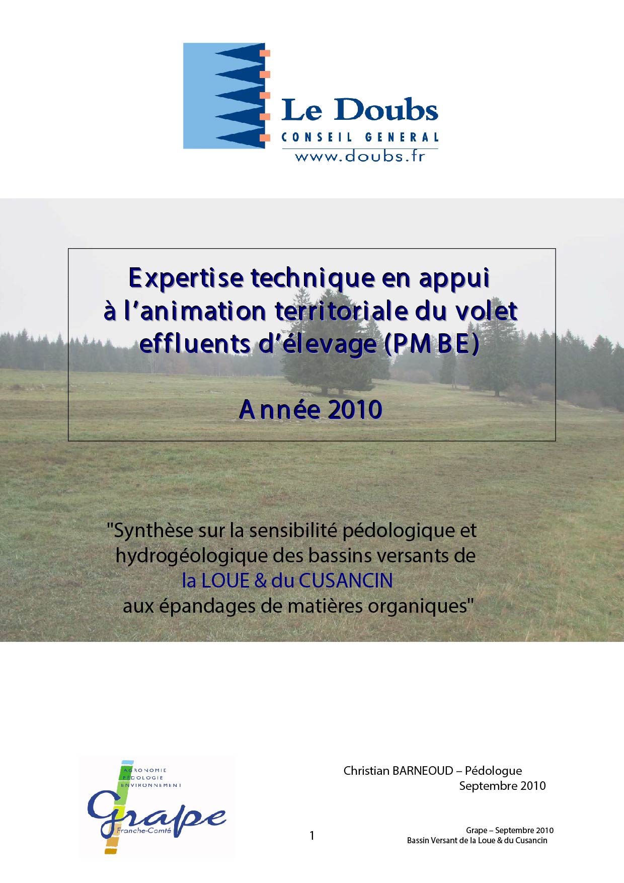 Expertise technique en appui à l’animation territoriale du volet effluents d’élevage (PMBE)