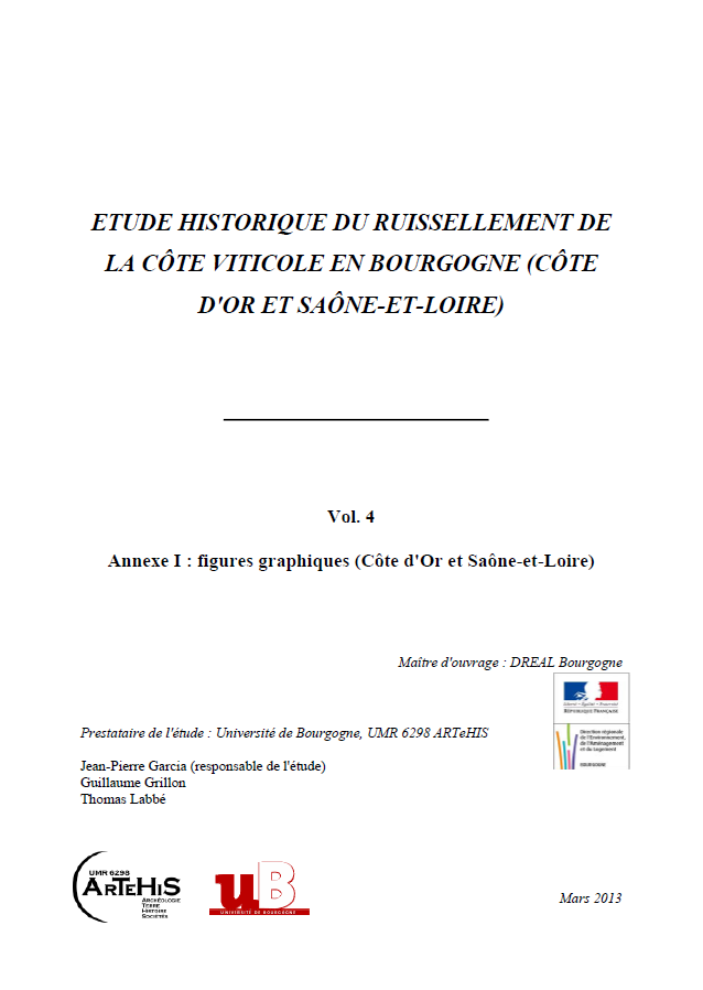 Etude historique du ruissellement de la côte viticole en Bourgogne (21 et 71) - Volume 4: Annexe I: Figures graphiques