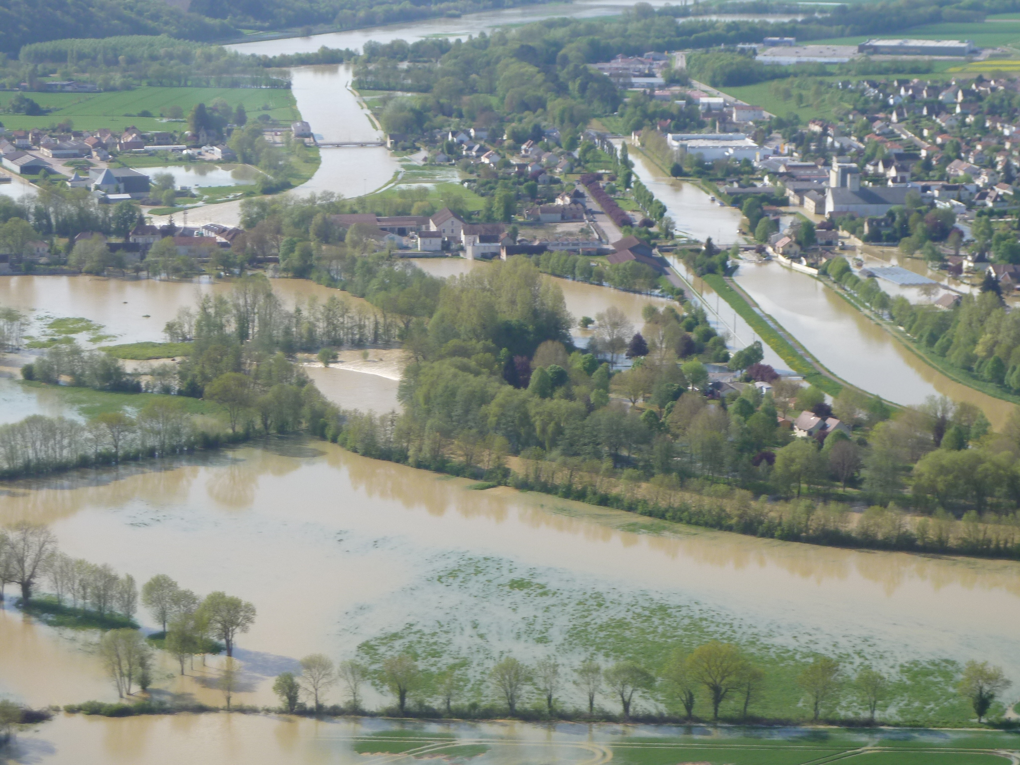 Crue de l'Armançon, en mai 2013, à Tonnerre dans l'Yonne